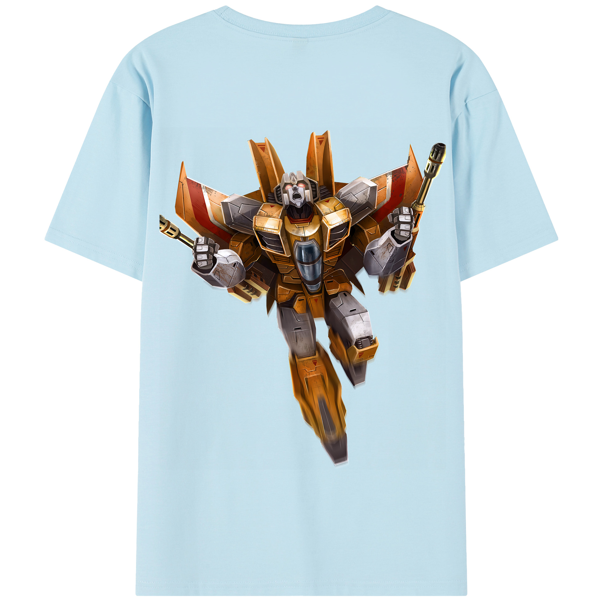 （画像用） Transformers トランスフォーマー 綿100％半袖Tシャツ（背面プリント）